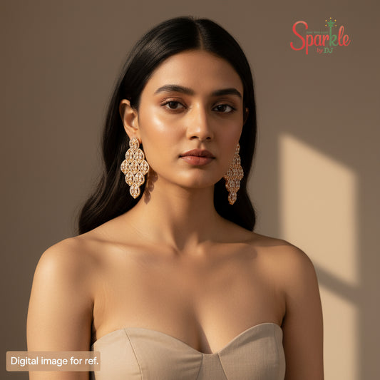 BVL Cz rhombus earrings - SparklebyDJ