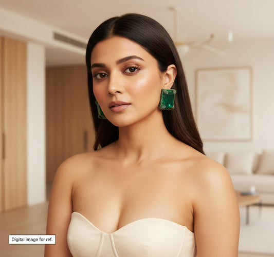 Stone-studded thick pronged studs with semiprecious stones - SparklebyDJ