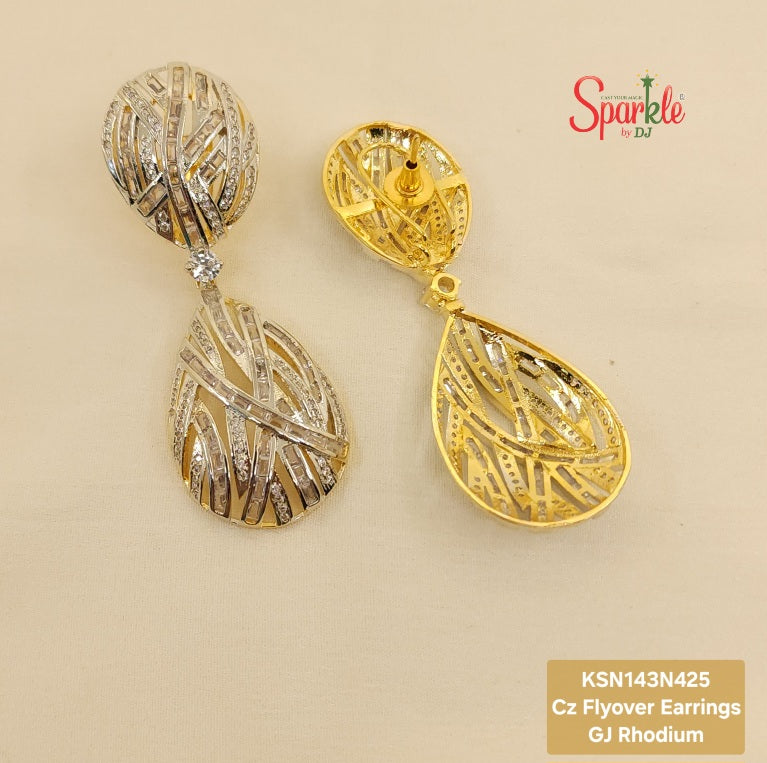 Flyover CZ Hoop Earrings for women