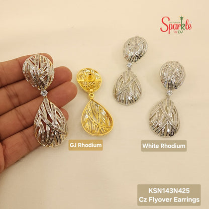 Flyover CZ Hoop Earrings for women