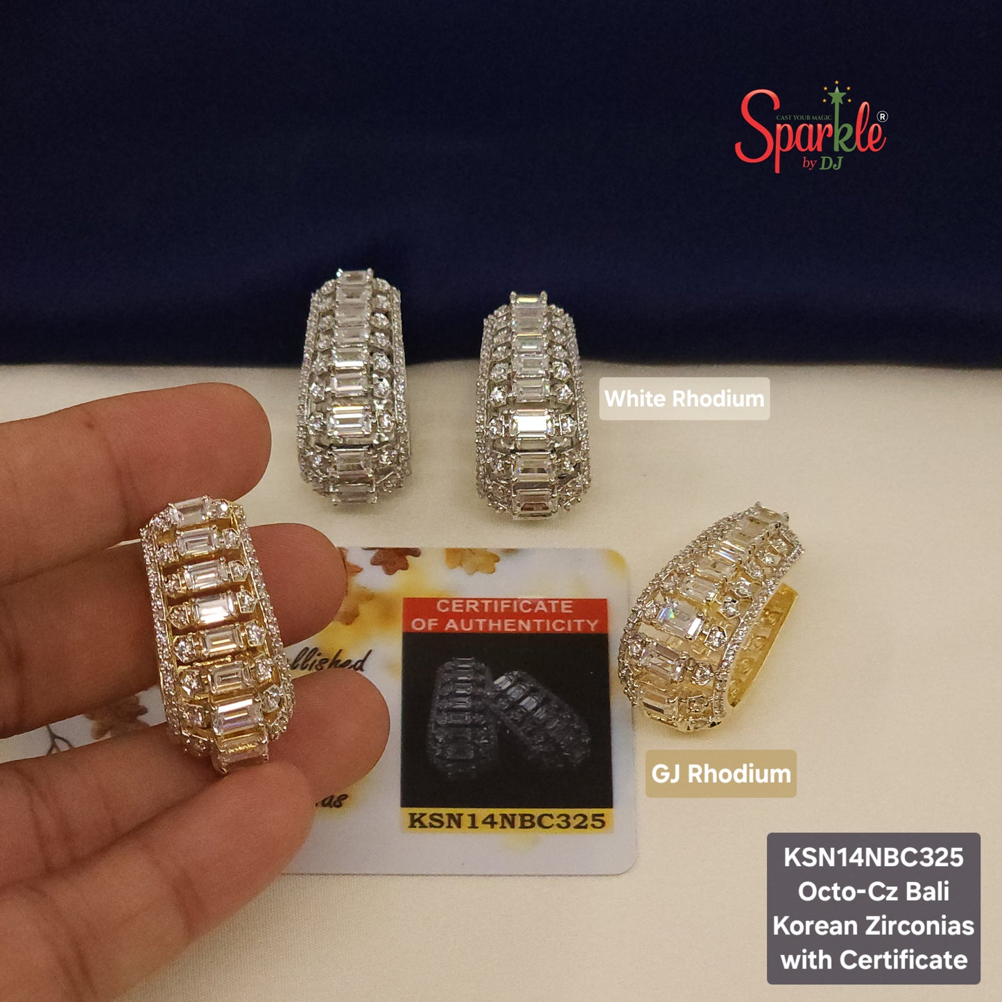 CZ Oval Hoops with Korean cz