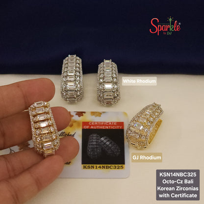 CZ Oval Hoops with Korean cz