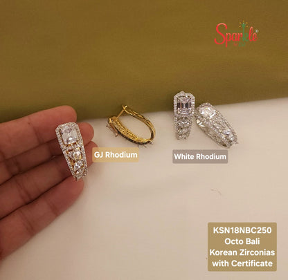 Korean cz Bali earrings set with Korean Octo