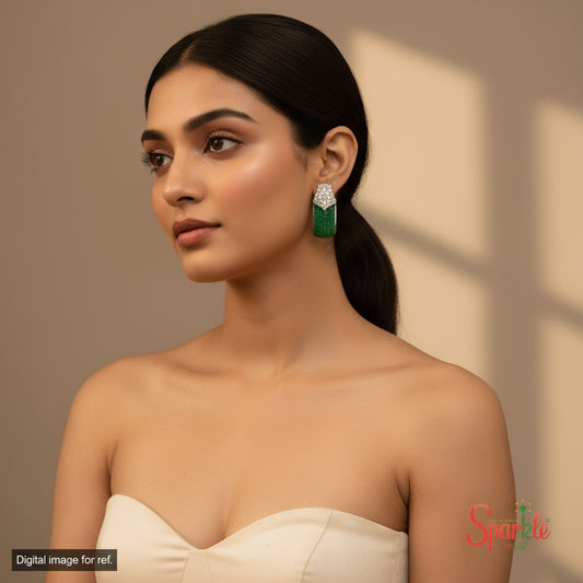 Cubic zirconia Balis embellished with semiprecious stones in Invisible Setting - SparklebyDJ