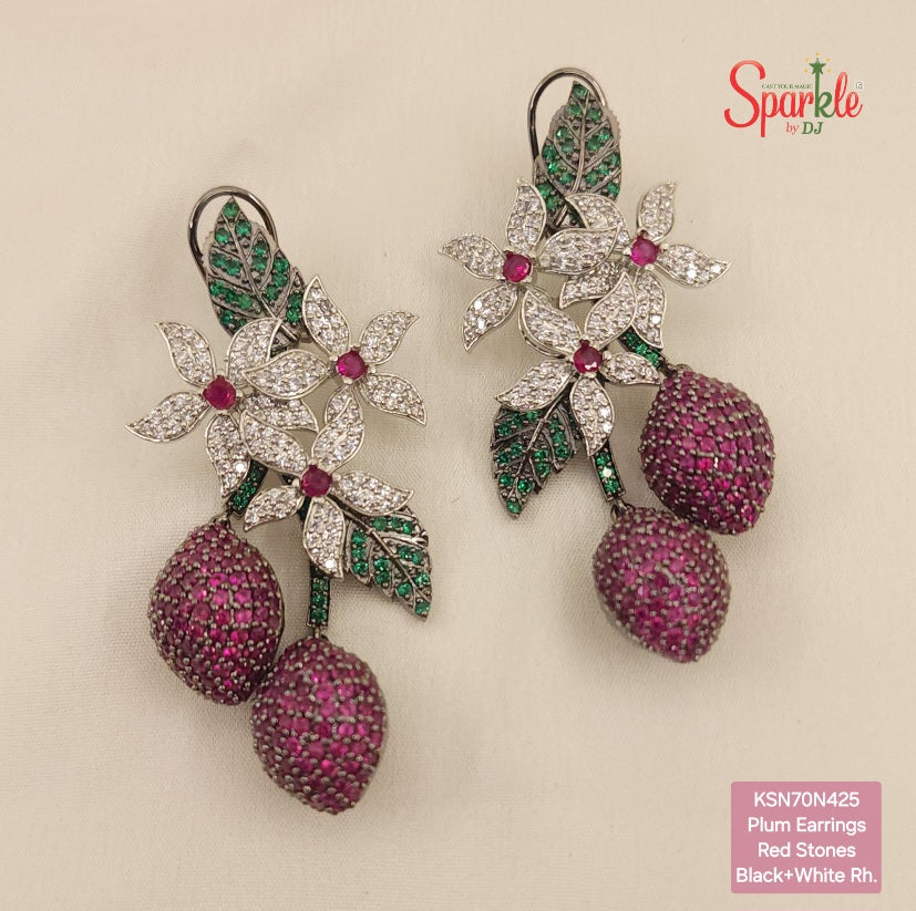 Celebrity fame Plum drops earring