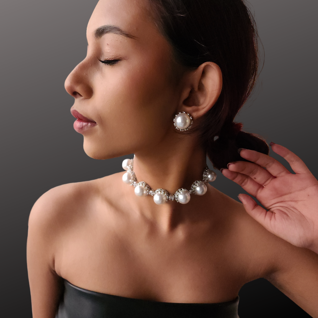 Pearl & Cz Choker Set