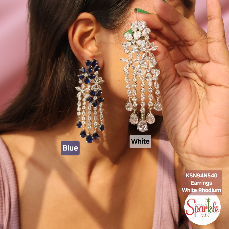 Earrings embellished with shimmering zirconias