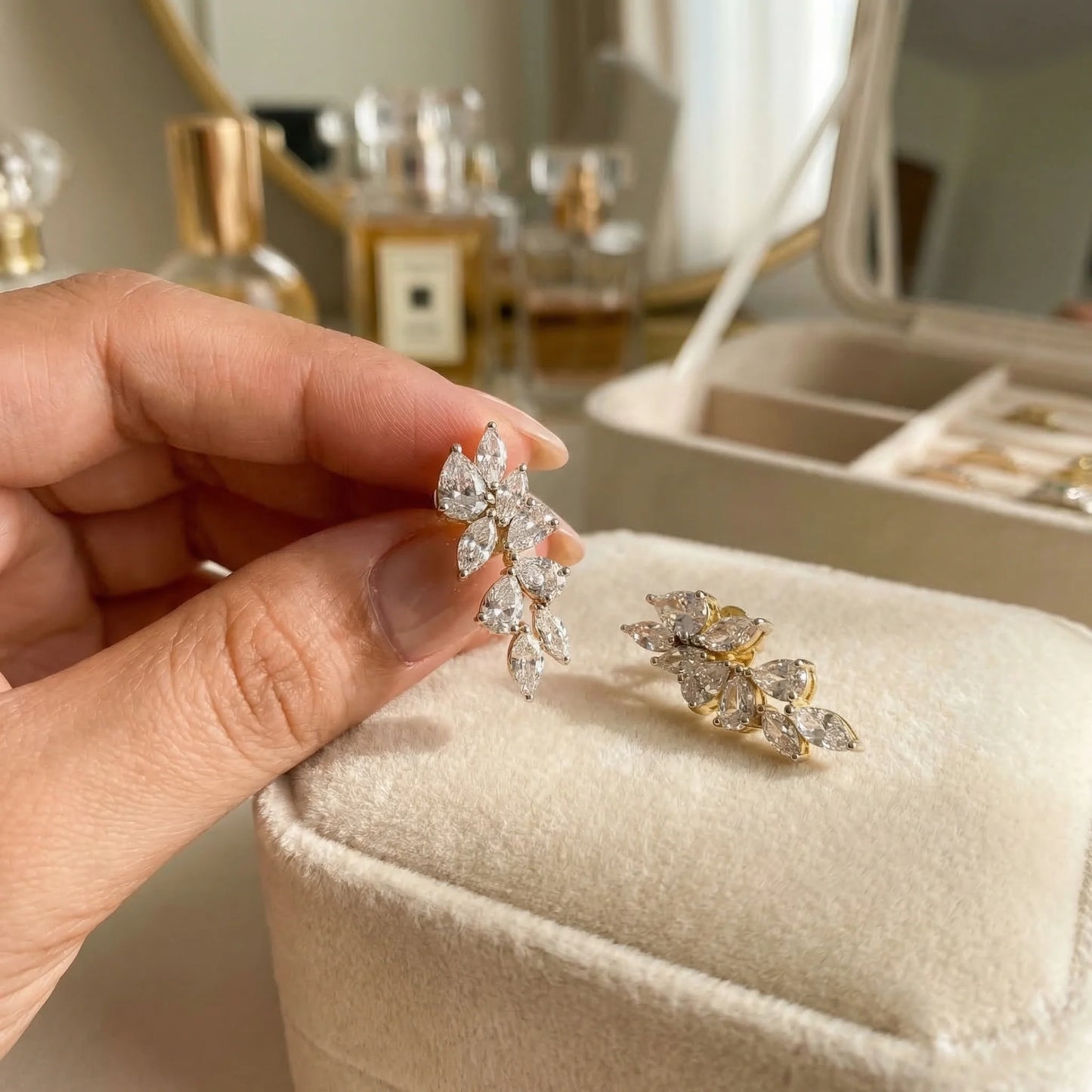 925 Pure Silver Earrings with cz from swarovski