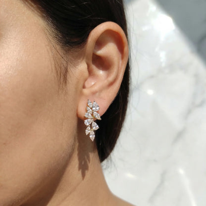 925 Pure Silver Earrings with cz from swarovski